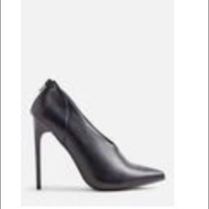 JustFab Black Marlo Bootie w/ zip closure.